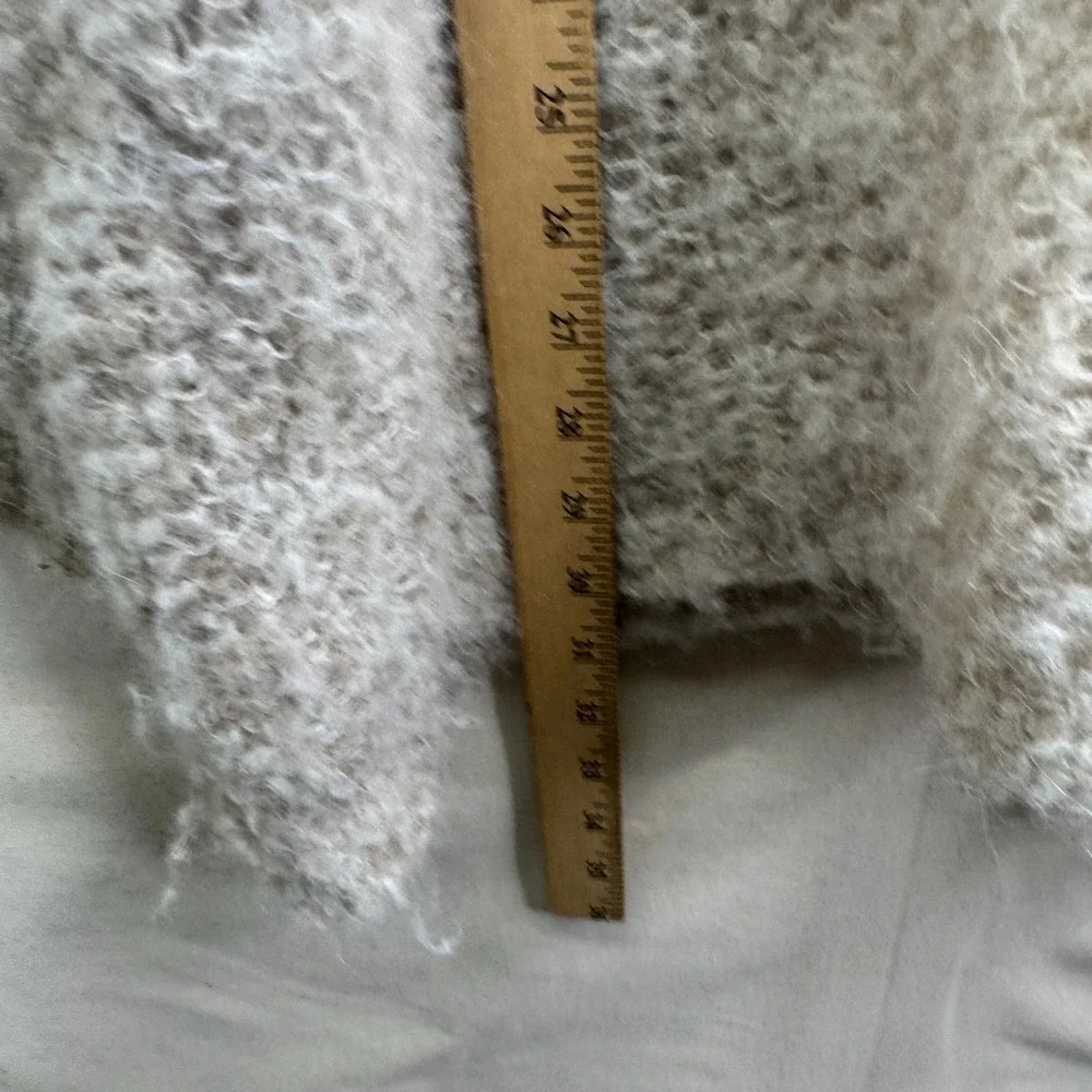 Free‎ People Alpaca Blend Turtleneck Sweater M Beige Oversized Boho Cozy Knit